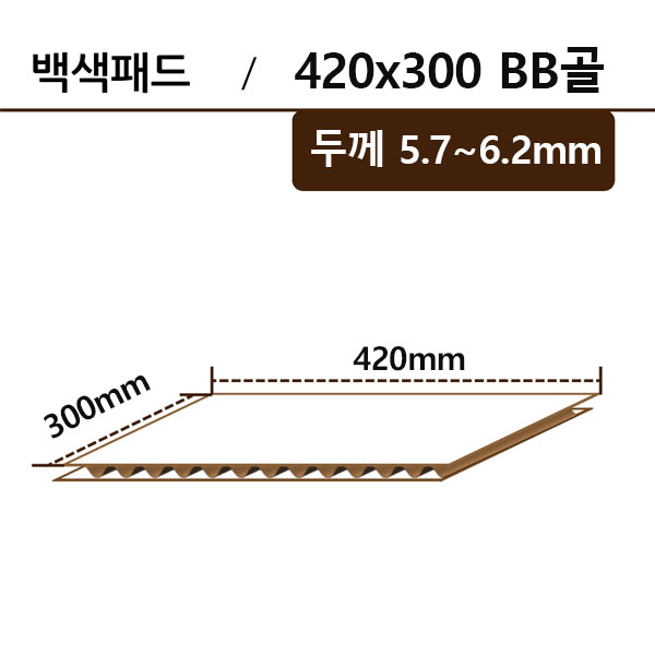 백색패드-420*300 BB골 ◆
