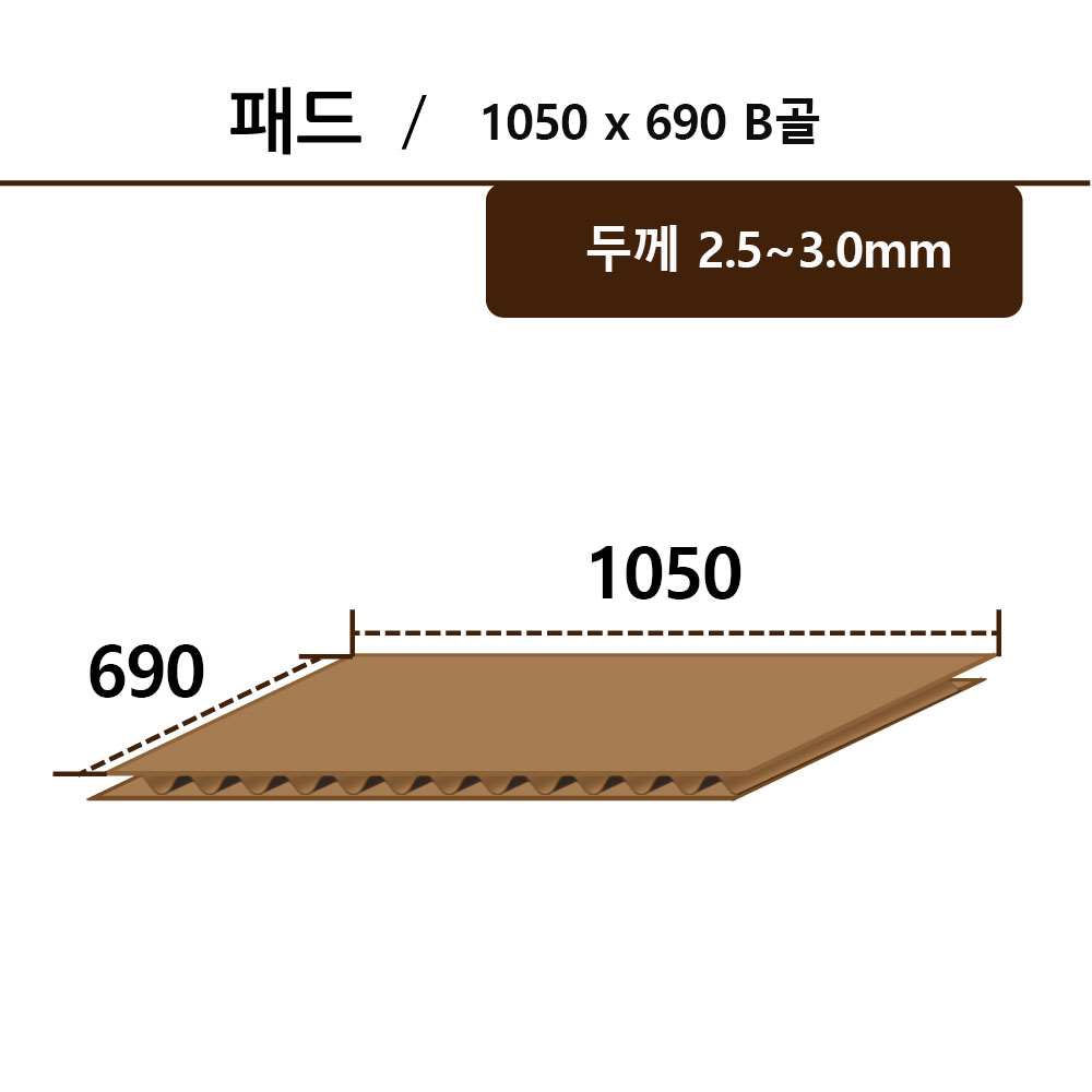 KLB패드-1050*690 B골 ●